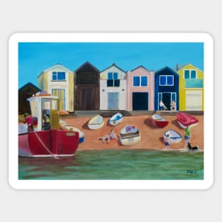 Teignmouth huts Sticker